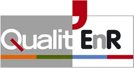 Logo Qualit’EnR (énergie renouvelable).